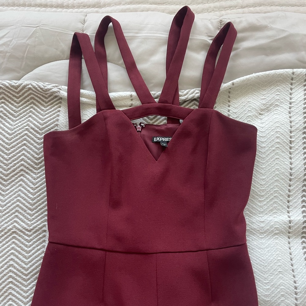 Express formal red jumpsuit
